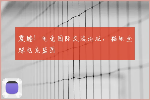 震撼!电竞国际交流论坛,描绘全球电竞蓝图